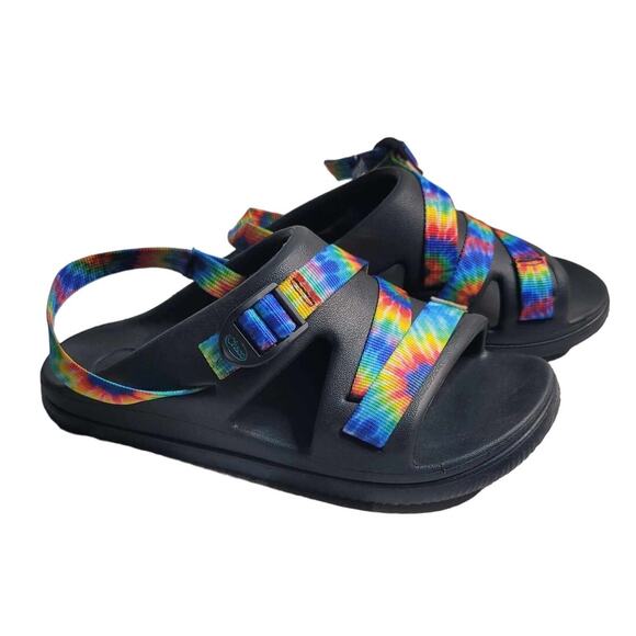 2726 Chaco Childrens Chillos Sport Sandal Slip On Black Tie‎ Dye Size 3 NWT - Picture 1 of 6